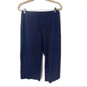 ELIEEN FISHER leggings womens  navy cropped wide legged leggings medium